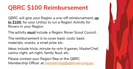 $100 Region Activity Reimbursement